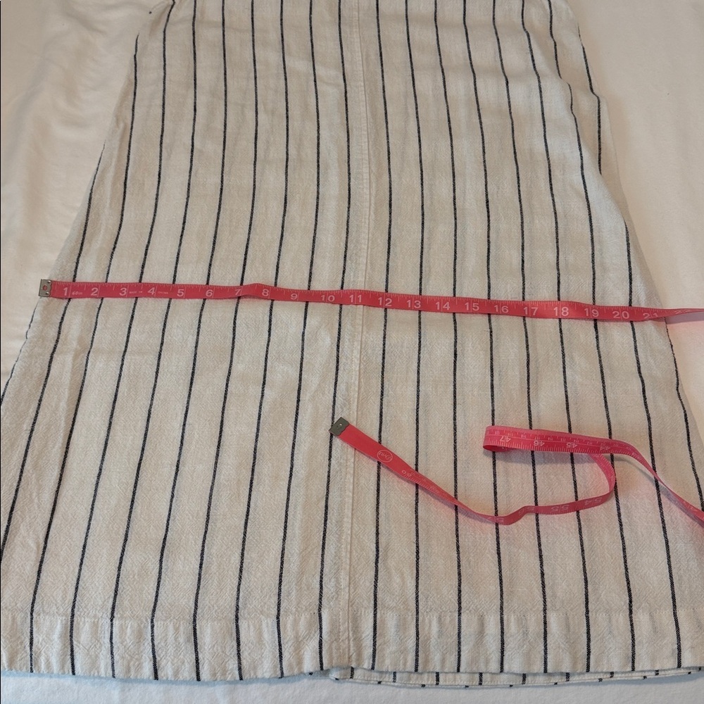 Philosophy Linen Stripe Shift Dress White Black Coastal Euro Summer Minimalist - Picture 15 of 15